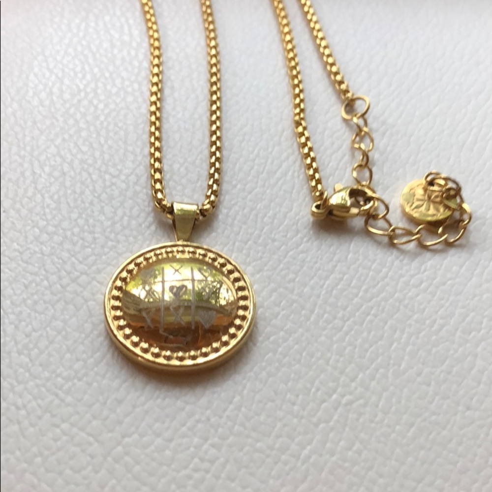 Rustic Cuff Tic Tac Toe Necklace
